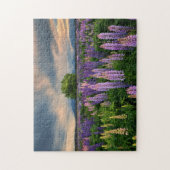 Lupin Field in Nieuw-Zeeland Legpuzzel (Verticaal)