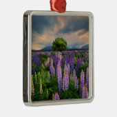 Lupin Field in Nieuw-Zeeland Metalen Ornament (Rechts)