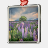 Lupin Field in Nieuw-Zeeland Metalen Ornament (Links)