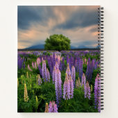 Lupin Field in Nieuw-Zeeland Notitieboek (Achterkant)