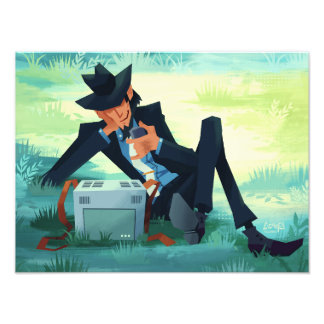 Lupin III the third lounging jigen print Foto Afdruk