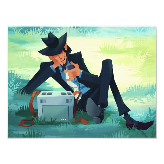 Lupin III the third lounging jigen print Foto Afdruk (Voorkant)