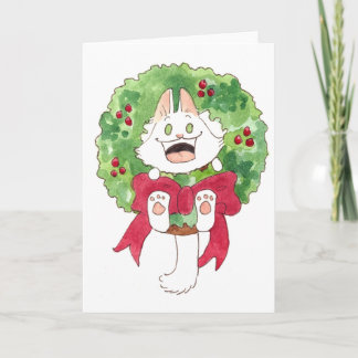 Lupin Wreath Wenskaart Feestdagen Kaart
