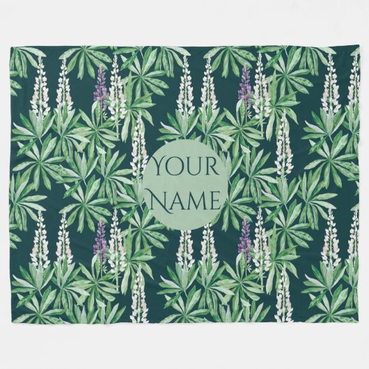 Lupinbloem Fleece Deken (Voorkant (Horizontaal))