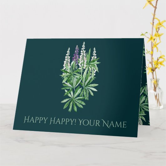 Lupinbloem Kaart (Gele Bloem)