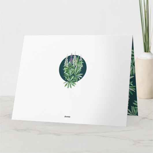 Lupinbloem Kaart (Achterkant)