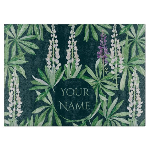 Lupinbloem Snijplank (Voorkant)