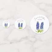 Lupine Blauwe bloemige waterverf bruiloften Confetti (Achterkanten)