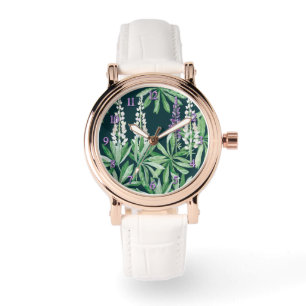 Lupine bloem horloge