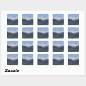 Lupine en de Main Divide, Arthur's Pass, Zuid Vierkante Sticker (Vel)