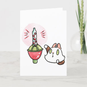 Lupine en het bellenlicht feestdagen kaart