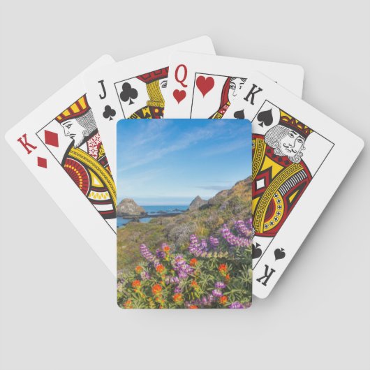 Lupine- en verfkwast-wilde bloemen speelkaarten (Achterkant)