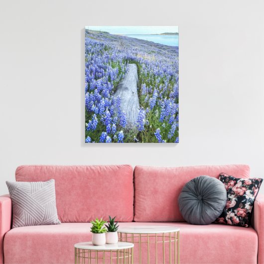 Lupine Field Canvas Afdruk (Insitu (Woonkamer))