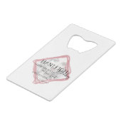 Lupine flesopener creditkaart flessenopener (Achterkant Gekanteld)