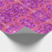 Lupine Flower Bohemian Boho Arabesque Pattern roze Cadeaupapier (Hoek)