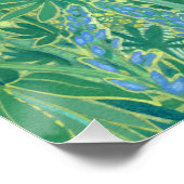 Lupine Flowers Bohemian Arabesque Pattern Green Perfect Poster (Hoek)