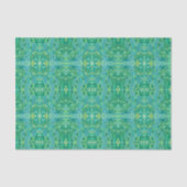 Lupine Flowers Bohemian Arabesque Pattern Green Tissuepapier (Voorkant)