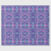 Lupine Flowers Bohemian Arabesque Pattern Violet Cadeaupapier (Vlak)