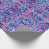 Lupine Flowers Bohemian Arabesque Pattern Violet Cadeaupapier (Hoek)