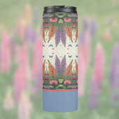 Lupine Flowers n Butterflies  Monogram Thermosbeker