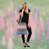 Lupine Flowers n Butterflies  Monogram Tote Bag