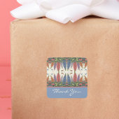 Lupine Flowers n Butterflies Monogram Vierkante Sticker