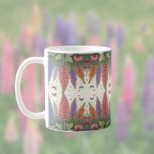 Lupine Flowers n Butterflies  Patroon