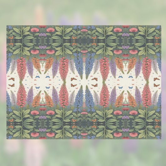 Lupine Flowers n Butterflies  Patroon Tissuepapier
