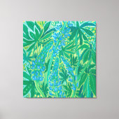 Lupine Flowers, Summer Wildflower Painting Canvas Afdruk (Voorkant)