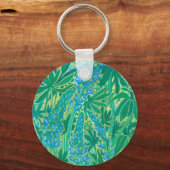 Lupine Flowers, Summer Wildflower Painting Sleutelhanger (Voorkant)