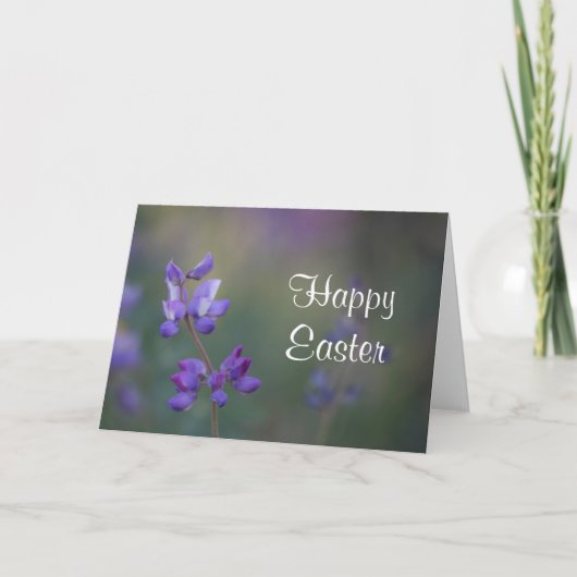 Lupine Happy Pasen Feestdagen Kaart (Voorkant)