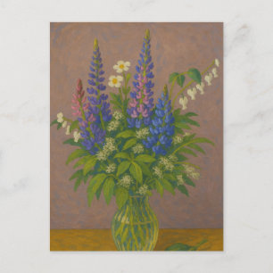 Lupine in vaas Briefkaart