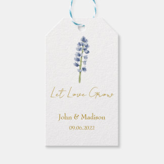 Lupine laat liefde groeien huwelijkszaad cadeaulabel