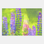 Lupine Schilderen Originele Wildflower Art Inpakpapier Vel (Voorkant 2)