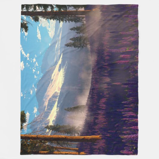 Lupine Vale Fleece Deken (Voorkant)