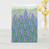 Lupine veld Waterverf blanco begroeting Kaart (Gele Bloem)