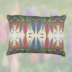 Lupinebloemen Vlinders bloempatroon Accent Kussen