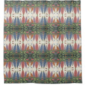 Lupinebloemen Vlinders  bloempatroon Douchegordijn (Voorkant)