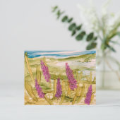 Lupinen in het wild briefkaart (Staand voorkant)
