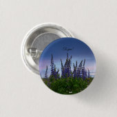Lupinen Ronde Button 3,2 Cm (Voorkant /achterkant)