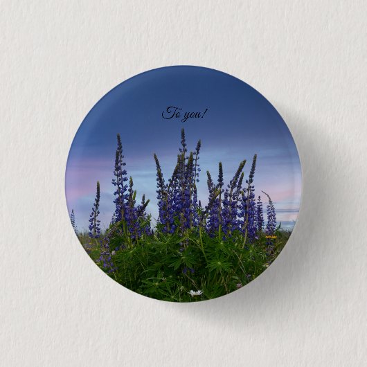 Lupinen Ronde Button 3,2 Cm (Voorkant)