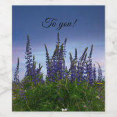 Lupinen    wijn etiket (Enkel label)