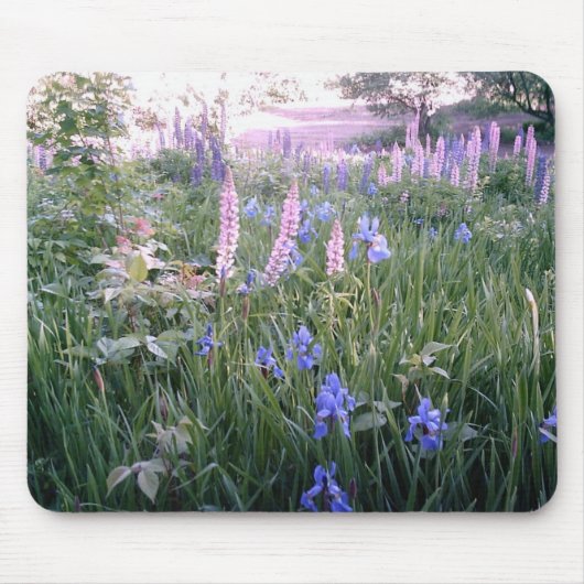 Lupines en Irises Muismat (Voorkant)