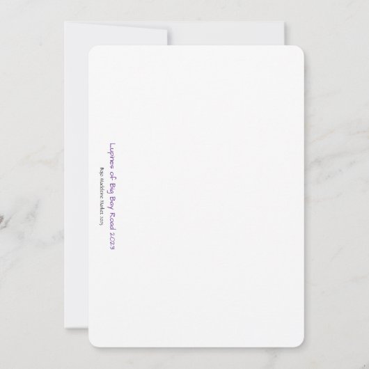 Lupines - Grote baai RD 2023 Notecards Notitiekaartje (Achterkant)