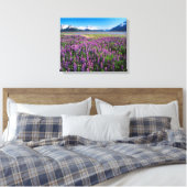 Lupines in Bloom | Keniaanse bergen, Alaska Canvas Afdruk (Insitu (Slaapkamer))