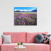 Lupines in Bloom | Keniaanse bergen, Alaska Canvas Afdruk (Insitu (Woonkamer))