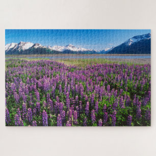 Lupines in Bloom   Keniaanse bergen, Alaska Legpuzzel