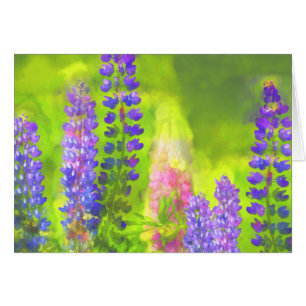 Lupineschildering - Oorspronkelijke blowerende kun