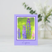 Lupineschildering - Oorspronkelijke blowerende kun Briefkaart (Staand voorkant)