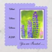 Lupineschildering - Oorspronkelijke blowerende kun Kaart (Voorkant / Achterkant)